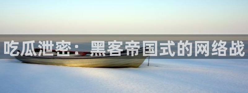 cggolive吃瓜网：吃瓜泄密：黑客帝国式的网络战
